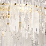 Люстра круглая с прозрачными стержнями разной длины Textured Glass Chandelier варинант исполнения - 4 | Loft Concept в Краснодаре