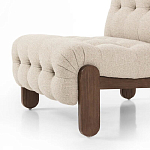 Кресло с деревянным каркасом и обивкой из ткани букле Medieval Furniture варинант исполнения - 4 | Loft Concept в Краснодаре