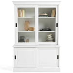 Витрина с раздвижными дверцами Wells Glass Showcase White варинант исполнения - 2 | Loft Concept в Краснодаре