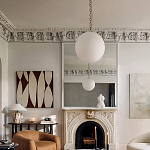 Подвесной светильник в форме шара из белого текстурного стекла Atmosphere варинант исполнения - 3 | Loft Concept в Краснодаре