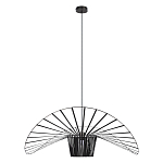 Подвесной светильник чёрного цвета с металлическим каркасом в форме веера Friture Vertigo Pendant варинант исполнения - 1 | Loft Concept в Краснодаре