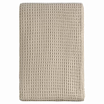 Плед из шерсти бежевого цвета с бахромой Waffle Comfort варинант исполнения - 1 | Loft Concept в Краснодаре