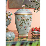 Ваза с крышкой и цветочным узором Genuine Chinese Classics варинант исполнения - 2 | Loft Concept в Краснодаре
