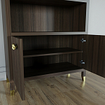 Книжный Стеллаж Elsa Dreams Walnut с задней стенкой варинант исполнения - 4 | Loft Concept в Краснодаре