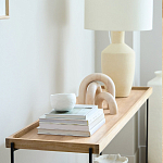 Консоль деревянной столешницей и полкой Wooden Table Top and Shelf варинант исполнения - 4 | Loft Concept в Краснодаре