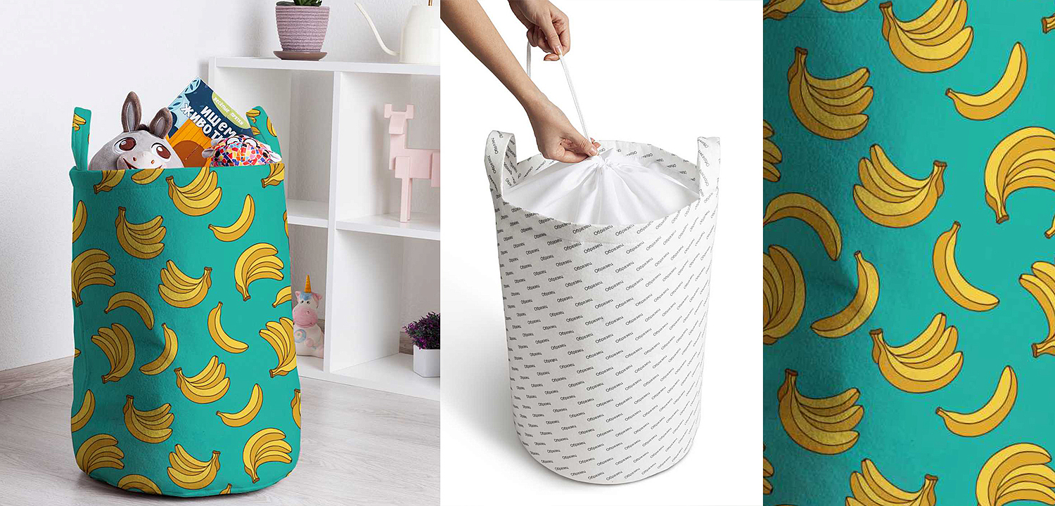 Корзина Bananas Pattern Basket Корзина Bananas Pattern Basket - Loft-Concept в Краснодаре