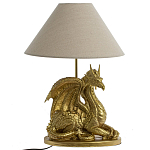 Настольная лампа с абажуром Дракон Golden Dragon Lamp Beige варинант исполнения - 5 | Loft Concept в Краснодаре