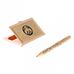 Набор из ручки шариковой металлической и карманной визитницы с гравировкой Герба России Metal Pens варинант исполнения - 3 | Loft Concept в Краснодаре