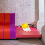 Дизайнерский кофейный стол на круглых ножках Poltronova T02 Pink Coffee Table варинант исполнения - 12 | Loft Concept в Краснодаре