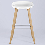 Барный стул на ножках из натурального дерева Boras White варинант исполнения - 3 | Loft Concept в Краснодаре
