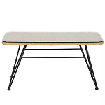 Журнальный столик с столешницей из ротанга и стекла Wicker Tabletop Under Glass варинант исполнения - 1 | Loft Concept в Краснодаре