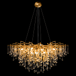 Люстра подвесная с прозрачными стеклянными подвесками в форме капель Диаметр 100 см Droplet Chandelier варинант исполнения - 3 | Loft Concept в Краснодаре