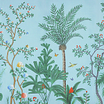 Обои ручная роспись Amazonia Duck Egg варинант исполнения - 3 | Loft Concept в Краснодаре