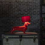 Настольная лампа COLLECTION OF DOGS с абажуром Такса варинант исполнения - 3 | Loft Concept в Краснодаре