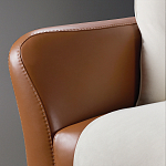 Элитарный современный диван Birmingham с кожаной спинкой варинант исполнения - 3 | Loft Concept в Краснодаре