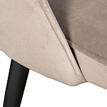 Стул велюровый серо-бежевый Schelde Gray Beige варинант исполнения - 3 | Loft Concept в Краснодаре