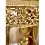 Столик приставной золотистый с орнаментом на столешнице Tanzania варинант исполнения - 7 | Loft Concept в Краснодаре