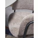 Стул полукруглый с каркасом из металла и мягким сиденьем и спинкой Soft Chenille варинант исполнения - 8 | Loft Concept в Краснодаре