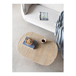 Столик кофейный кремового цвета с овальной столешницей и круглым основанием Cream Dalmen Table варинант исполнения - 5 | Loft Concept в Краснодаре