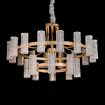 Люстра двухъярусная круглая с текстурными цилиндрическими плафонами Glimpse варинант исполнения - 7 | Loft Concept в Краснодаре