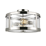 Потолочный светильник с цилиндрическим плафоном из прозрачного пузырькового стекла Feiss варинант исполнения - 1 | Loft Concept в Краснодаре