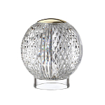 Настольная лампа с прозрачным шарообразным плафоном на цилиндрической подставке Crystal Globule варинант исполнения - 1 | Loft Concept в Краснодаре