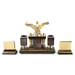 Настольный письменный набор из яшмы и долерита с декором Двуглавый орел Manager Organizer варинант исполнения - 3 | Loft Concept в Краснодаре