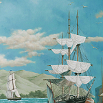 Обои ручная роспись Nantucket Crossing Brandt colourway on scenic paper варинант исполнения - 4 | Loft Concept в Краснодаре