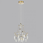 Люстра подвесная из металла с хрустальными подвесками прозрачного цвета Quasar 41 варинант исполнения - 6 | Loft Concept в Краснодаре