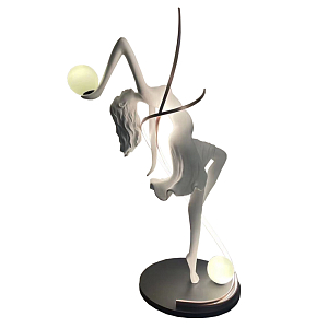 Торшер белая статуэтка Девушка Girl Carries Light Balls