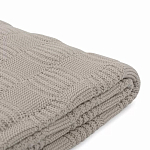 Плед из хлопка рельефной вязки бежево-серого цвета Waffle Comfort варинант исполнения - 2 | Loft Concept в Краснодаре