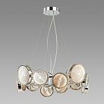 Люстра с плафонами из дымчатого стекла Glass Peonies варинант исполнения - 3 | Loft Concept в Краснодаре