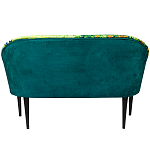 Диван двухместный из натурального бука зеленый с цветочным принтом Impressionism in Art варинант исполнения - 2 | Loft Concept в Краснодаре