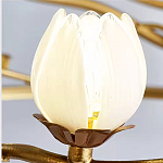 Люстра круглая с ветвистым каркасом и плафонами в виде лотосов Chandelier Lotus варинант исполнения - 1 | Loft Concept в Краснодаре