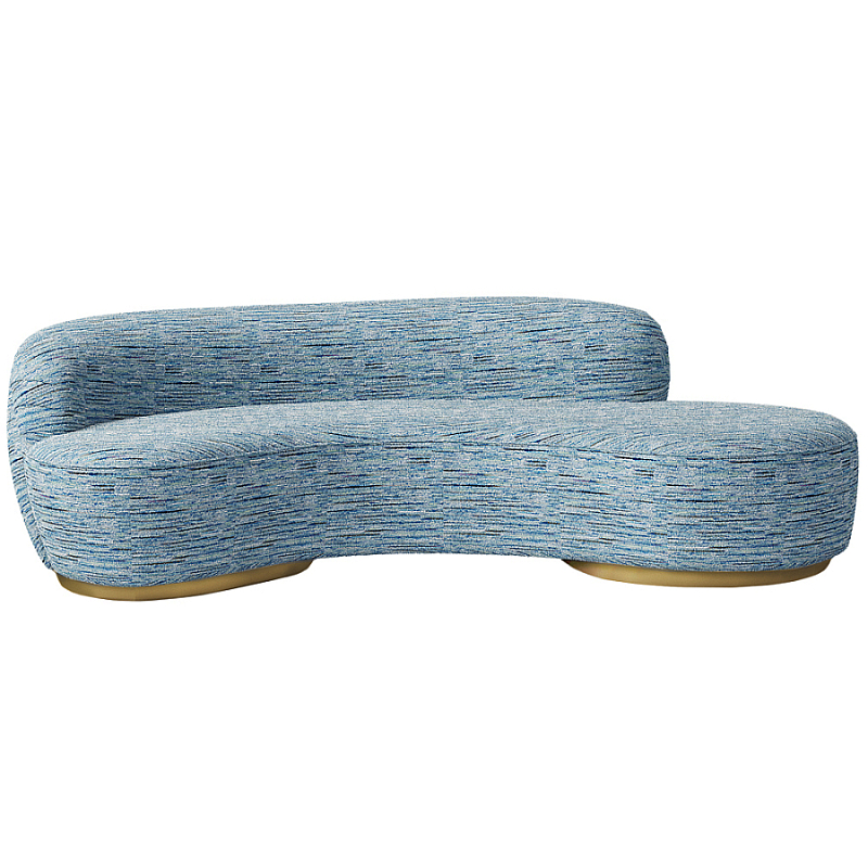 Диван Gold River Голубой Белый Латунь в Краснодаре | Loft Concept 