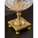 Чаша из рельефного стекла прозрачного цвета на бронзовой подставке Eden Garden варинант исполнения - 6 | Loft Concept в Краснодаре