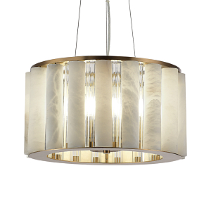 Люстра с абажуром из стекла и премиального алебастра Ravishment