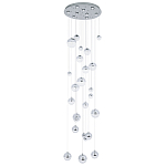 Каскадная люстра с плафонами в виде хрустальных сфер Esme Sphere Crystal Chrome Cascade Chandelier 25 варинант исполнения - 1 | Loft Concept в Краснодаре