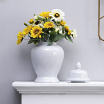 Ваза белая с крышкой однотонная Chinoiserie Ceramics варинант исполнения - 6 | Loft Concept в Краснодаре