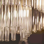 Люстра подвесная овальная со стеклянными трубками Nembus варинант исполнения - 3 | Loft Concept в Краснодаре