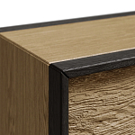 Тумба 2 ящика с подсветкой на рельефном фасаде Warm Industrial варинант исполнения - 5 | Loft Concept в Краснодаре