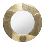 Зеркало золотое со вставками в виде геометрических фигур варинант исполнения - 1 | Loft Concept в Краснодаре