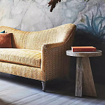 Дизайнерский журнальный стол с круглой каменной столешницей Utezu варинант исполнения - 3 | Loft Concept в Краснодаре