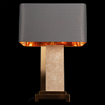 Настольная лампа с основанием из натурального камня c серым прямоугольным абажуром Lapis Tiburtinus варинант исполнения - 4 | Loft Concept в Краснодаре