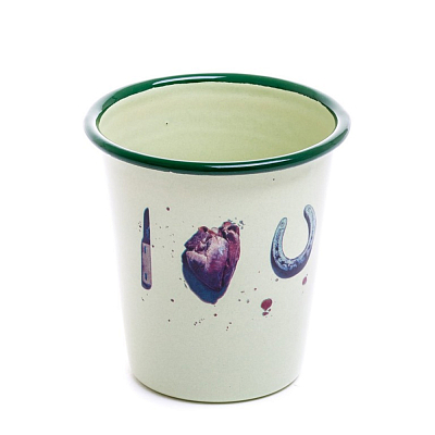 Стакан Seletti Enamel I love U
