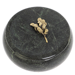 Шкатулка круглая из натурального камня змеевик Stone Casket варинант исполнения - 3 | Loft Concept в Краснодаре