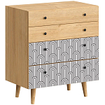 Комод с принтом на ящиках Elise Chest of Drawers варинант исполнения - 11 | Loft Concept в Краснодаре