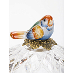 Конфетница с бронзовой ручкой и фарфоровой птичкой на крышке Eden Garden варинант исполнения - 3 | Loft Concept в Краснодаре