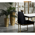 Стул обеденный велюровый черный с золотым каркасом Nobility варинант исполнения - 6 | Loft Concept в Краснодаре