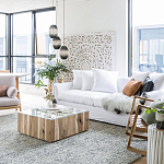 Подвесной светильник вертикальной овальной формы украшенный белыми круглыми бусинами Gradient Oval Pendant Lamp White варинант исполнения - 5 | Loft Concept в Краснодаре